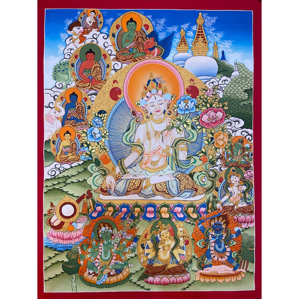White Tara Thangka - Art Of Tibet