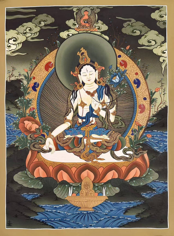 White Tara Thangka - Art Of Tibet