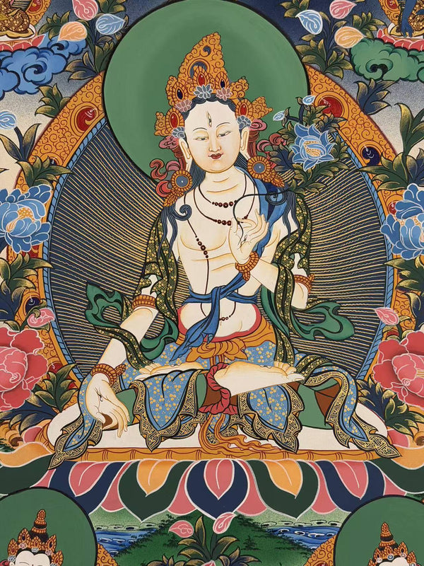White Tara Thangka - Art Of Tibet