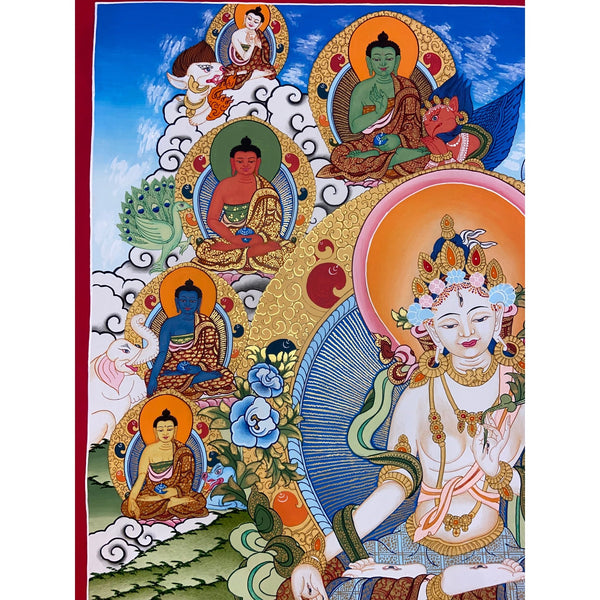 White Tara Thangka - Art Of Tibet