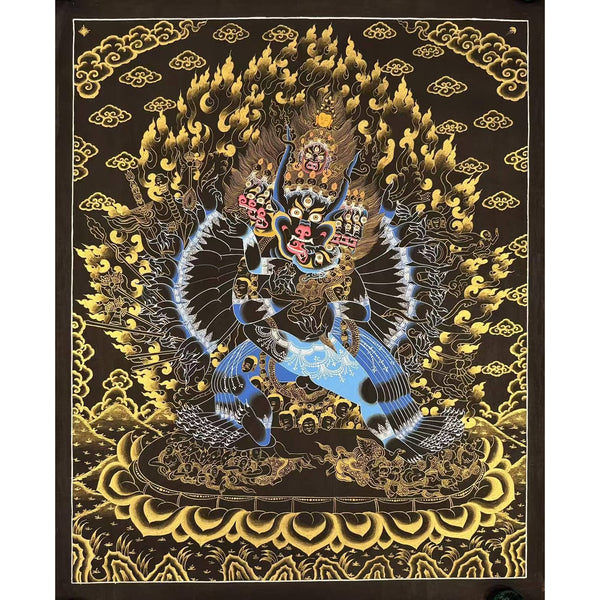Yamantaka Masterpiece Large Thangka - Art Of Tibet