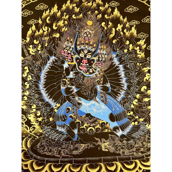 Yamantaka Masterpiece Large Thangka - Art Of Tibet