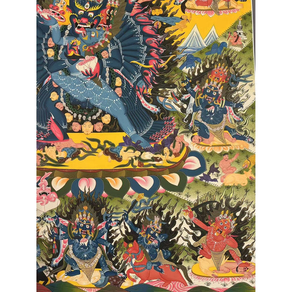 Yamantaka Masterpiece Large Thangka - Art Of Tibet