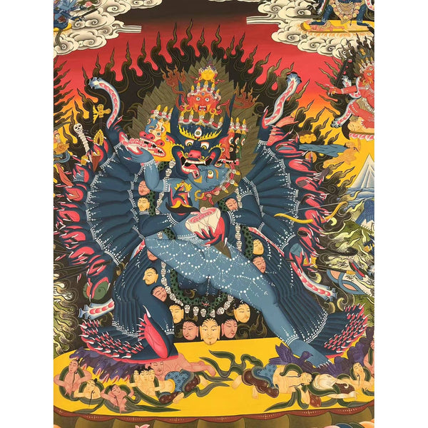 Yamantaka Masterpiece Large Thangka - Art Of Tibet