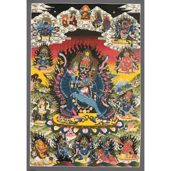 Yamantaka Masterpiece Large Thangka - Art Of Tibet