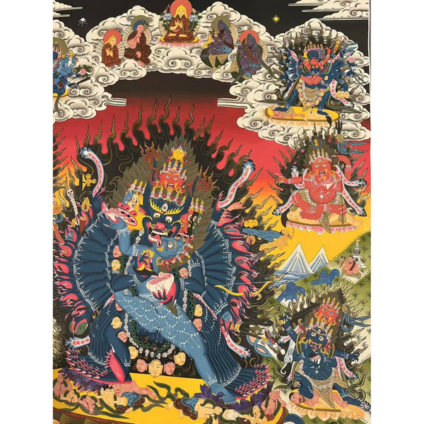 Yamantaka Masterpiece Large Thangka - Art Of Tibet