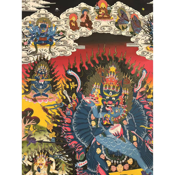 Yamantaka Masterpiece Large Thangka - Art Of Tibet