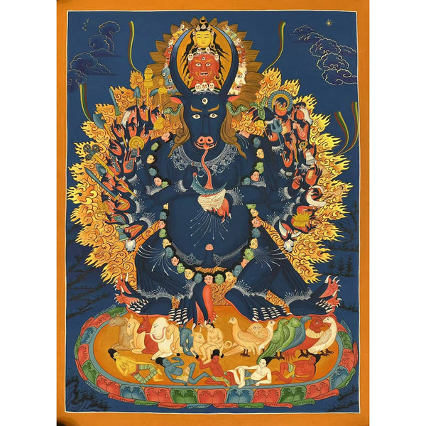 Yamantaka Masterpiece Thangka - Art Of Tibet