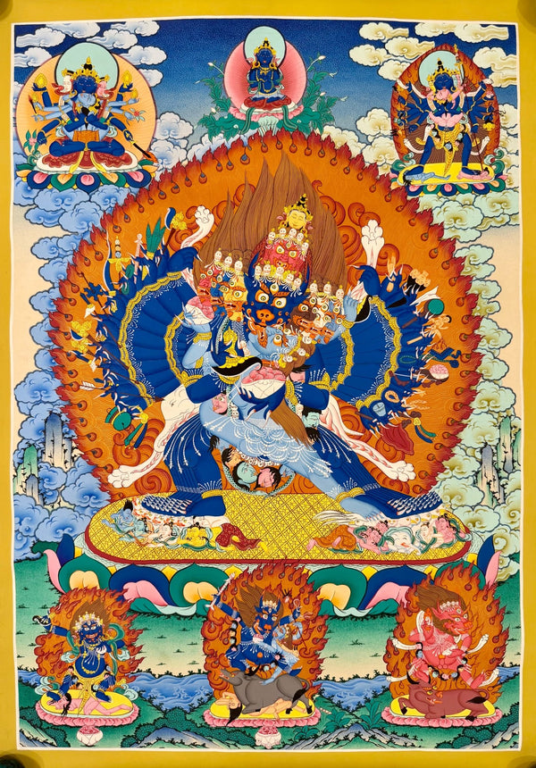 Yamantaka Masterpiece Thangka - Art Of Tibet