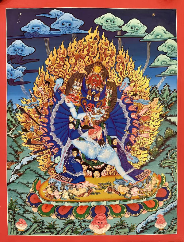 Yamantaka Masterpiece Thangka - Art Of Tibet