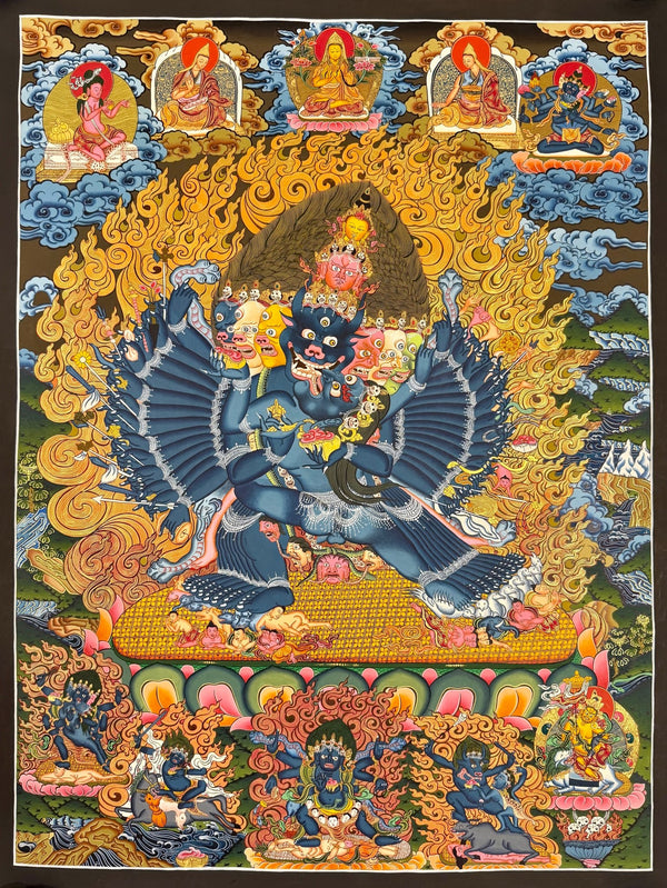 Yamantaka Masterpiece Thangka - Art Of Tibet
