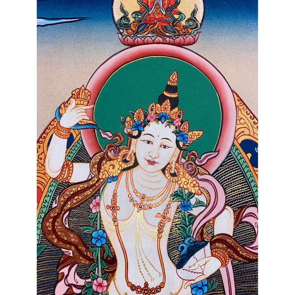 Yeshe Tsogyal Thangka - Art Of Tibet