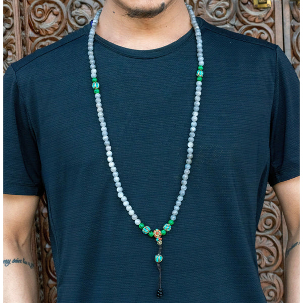 Smoky Moonstone Mala