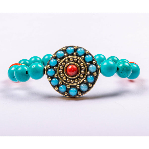 Tibetan Turquoise Bloom Bracelet