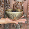 Seven Chakra with Flower of Life Carved Singing Bowl
