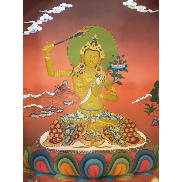 Manjushri Tibetan Thangka Painting
