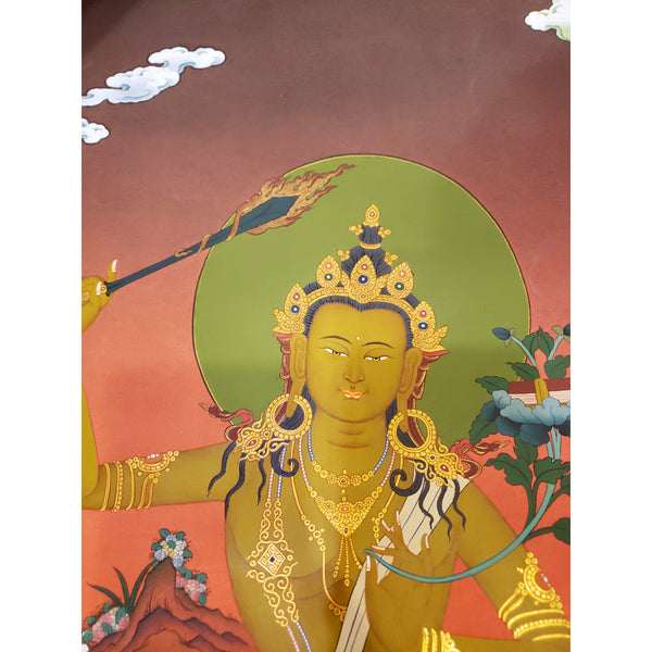 Manjushri Tibetan Thangka Painting