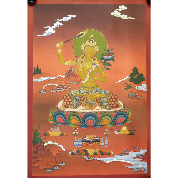Manjushri Tibetan Thangka Painting