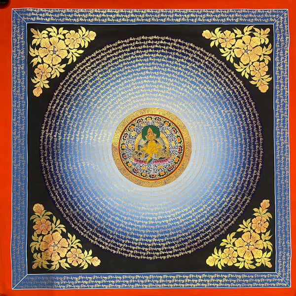 Om Mantra Mandala Large Thangka