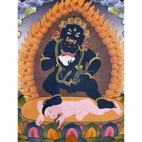 Black Jambala Masterpiece Thangka