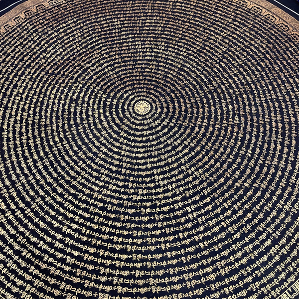 Om Mantra Mandala Large Thangka
