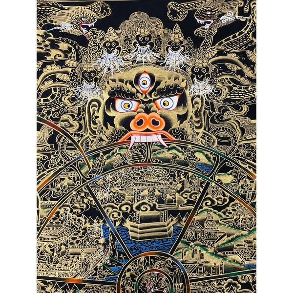 Wheel Of Life Tibetan Thangka Painting