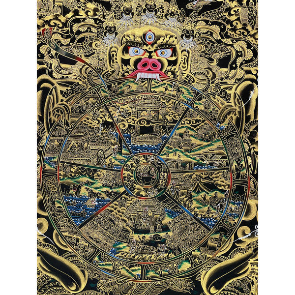 Wheel Of Life Tibetan Thangka Painting