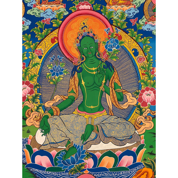 Green Tara Large Thangka
