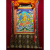 Jambhala (Kubera) Thangka Painting - Silk Framed