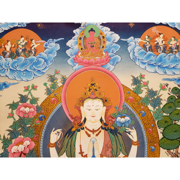 Chenrezig Masterpiece Large Thangka Painting