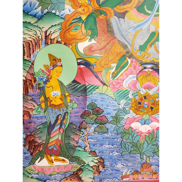Green Tara Large Thangka