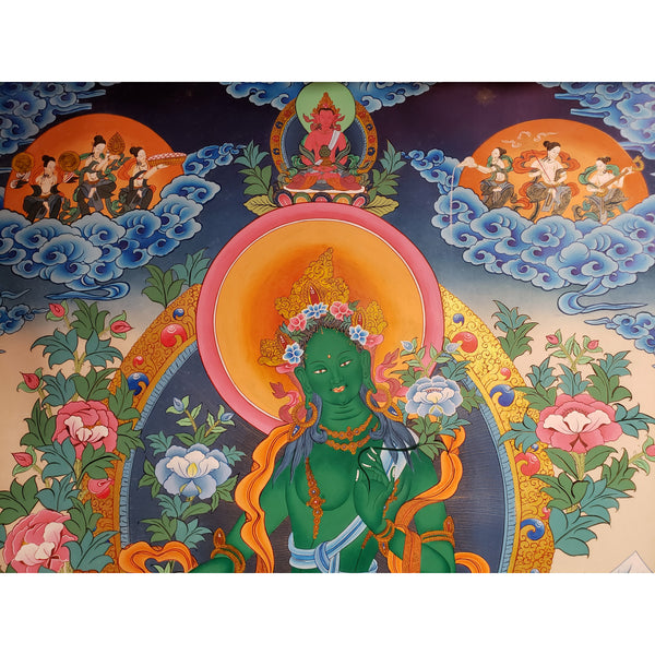 Green Tara Large Thangka