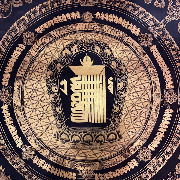 Kalachakra Alphabet Tibetan Thangka Painting - Art Of Tibet