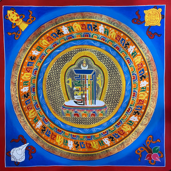 Kalachakra Alphabet Tibetan Thangka Painting - Art Of Tibet