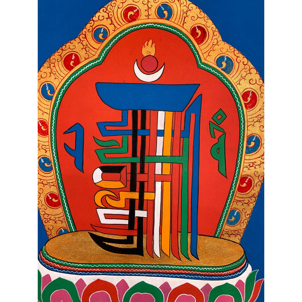 Kalachakra Alphabet Tibetan Thangka Painting - Art Of Tibet