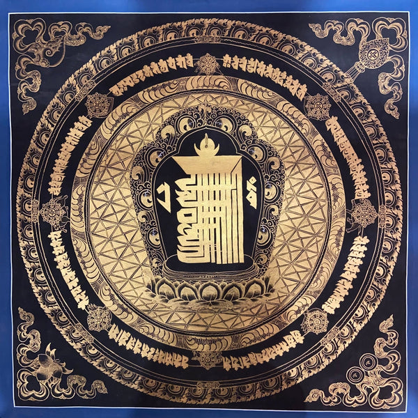 Kalachakra Alphabet Tibetan Thangka Painting - Art Of Tibet