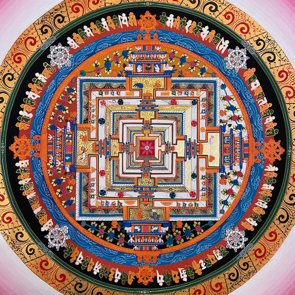 Kalachakra Mandala Large Tibetan Thangka Painting - Art Of Tibet