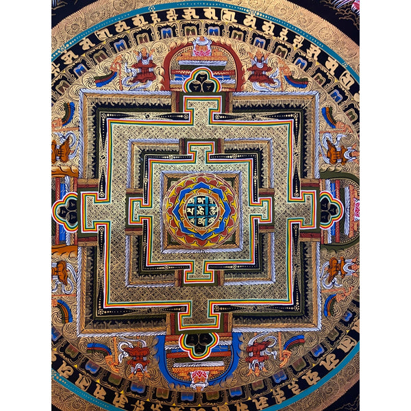 Kalachakra Mandala Large Tibetan Thangka Painting - Art Of Tibet