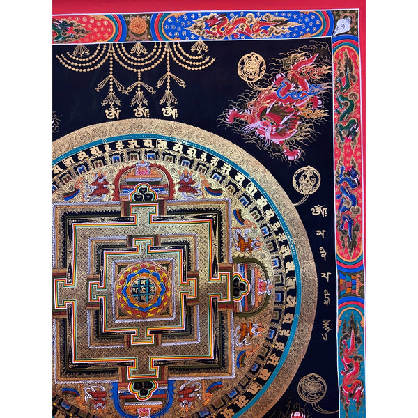 Kalachakra Mandala Large Tibetan Thangka Painting - Art Of Tibet