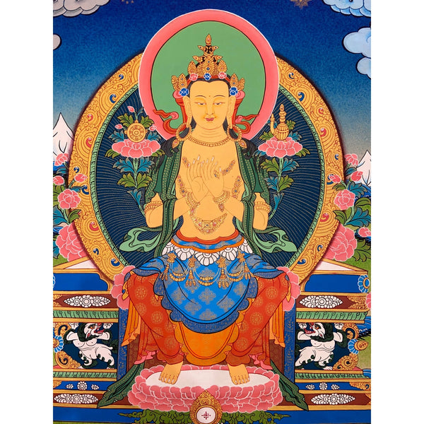 Maitreya Buddha Thangka - Art Of Tibet