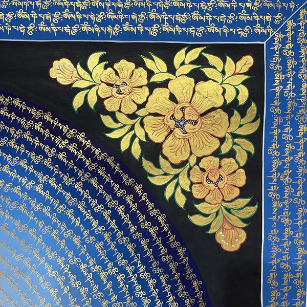 Om Mantra Mandala Large Thangka - Art Of Tibet