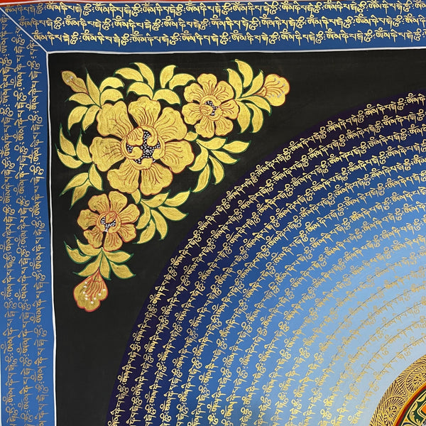 Om Mantra Mandala Large Thangka - Art Of Tibet