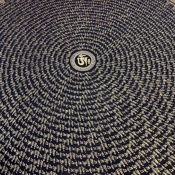 Om Mantra Mandala Large Thangka - Art Of Tibet