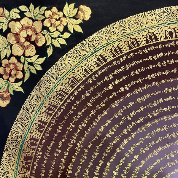 Om Mantra Mandala Thangka - Art Of Tibet