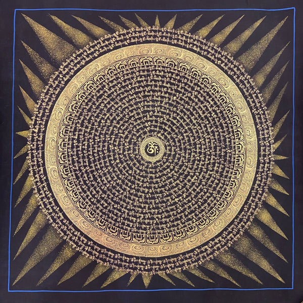 Om Mantra Mandala Thangka - Art Of Tibet