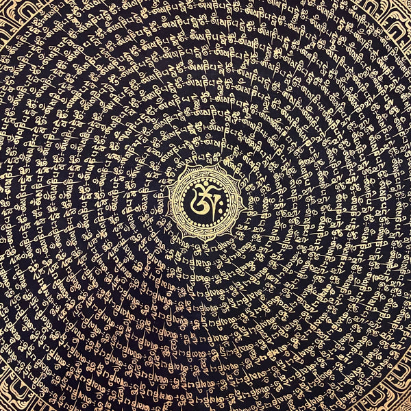 Om Mantra Mandala Thangka - Art Of Tibet