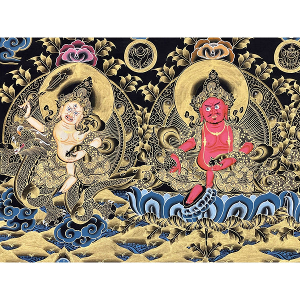 Pancha(Five) Jambhala Thangka - Art Of Tibet