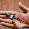 Rudraksha Mala with Labradorite Pendant - Art Of Tibet