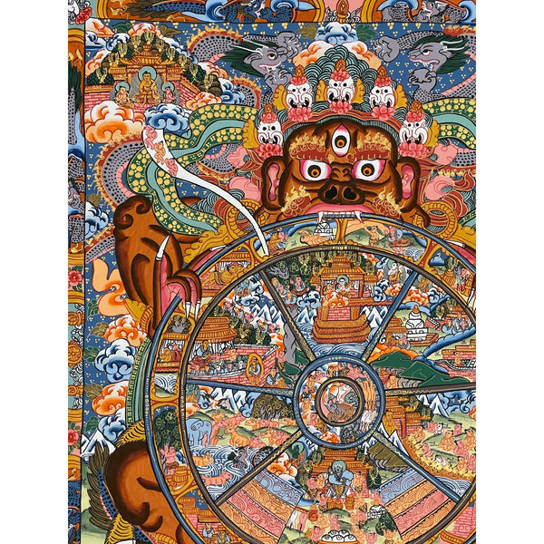 Wheel Of Life Masterpiece Thangka - Art Of Tibet