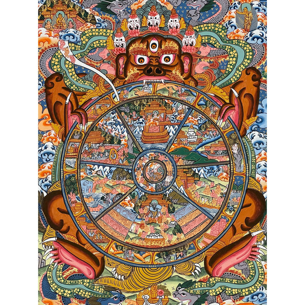 Wheel Of Life Masterpiece Thangka - Art Of Tibet